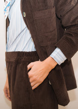 Carica l&#39;immagine nel visualizzatore di Gallery, Giacca VELA velluto a coste marrone