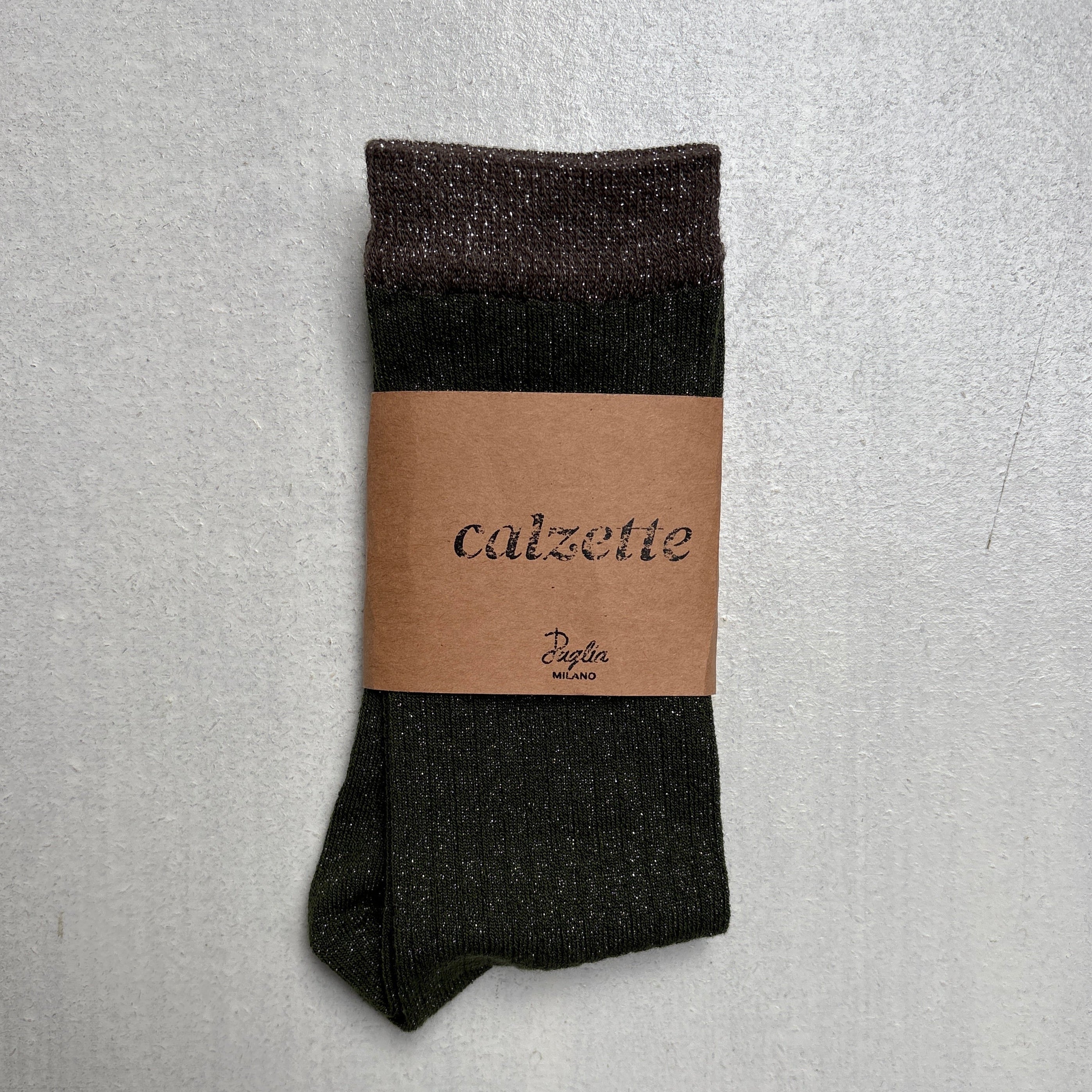 Calze verdi Lurex