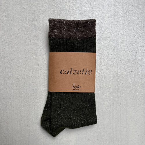 Calze verdi Lurex