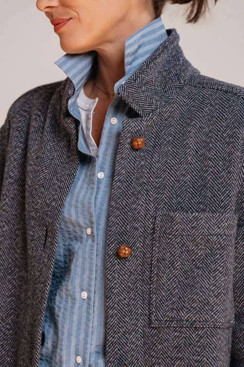 Camicia BICE seersucker righe azzurre