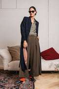Pantaloni PARISETTE da donna a vita alta in viscosa con doppia pince – Paglia Milano.