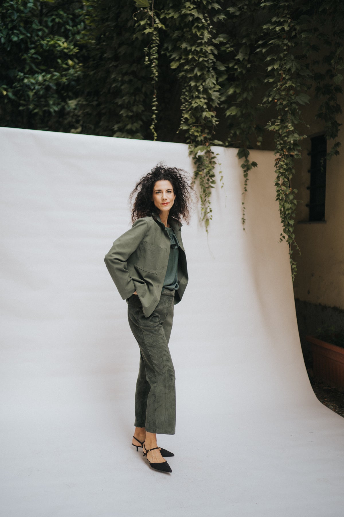 FLARE Trousers Sage