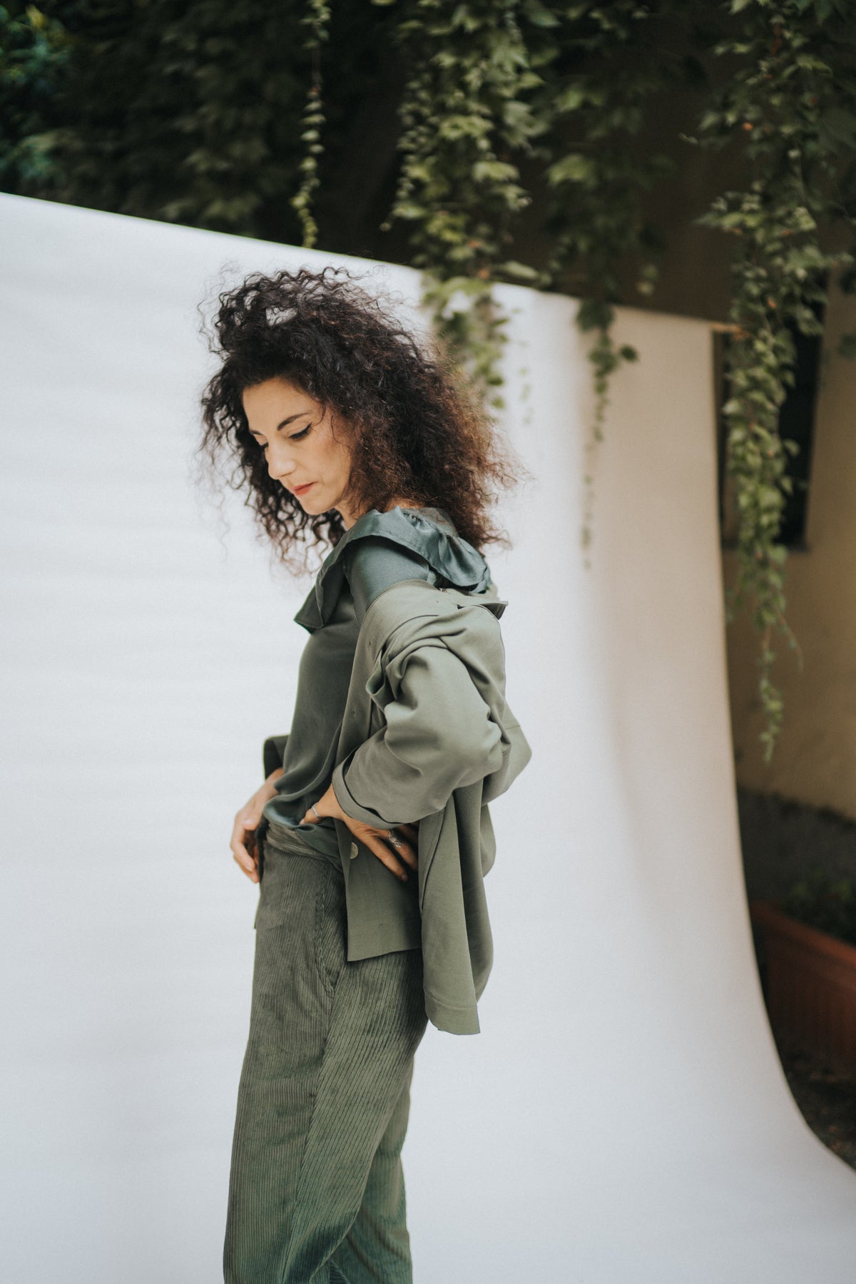 FLARE Trousers Sage