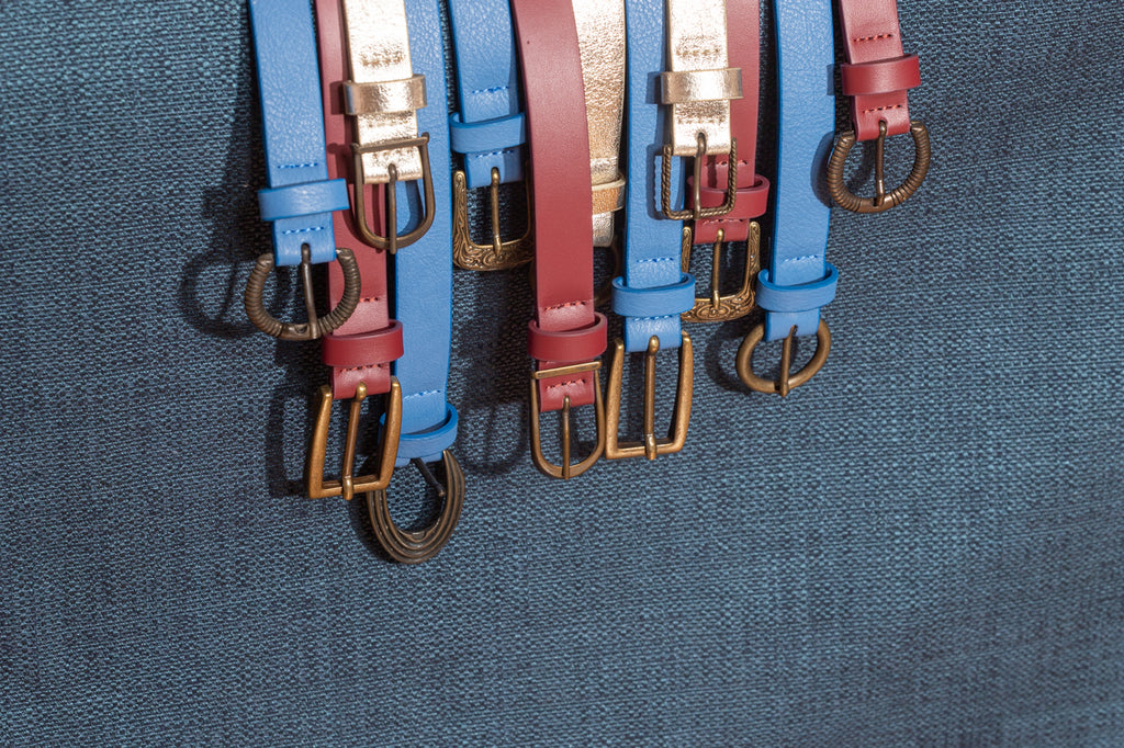Cintura in pelle con fibbia vintage