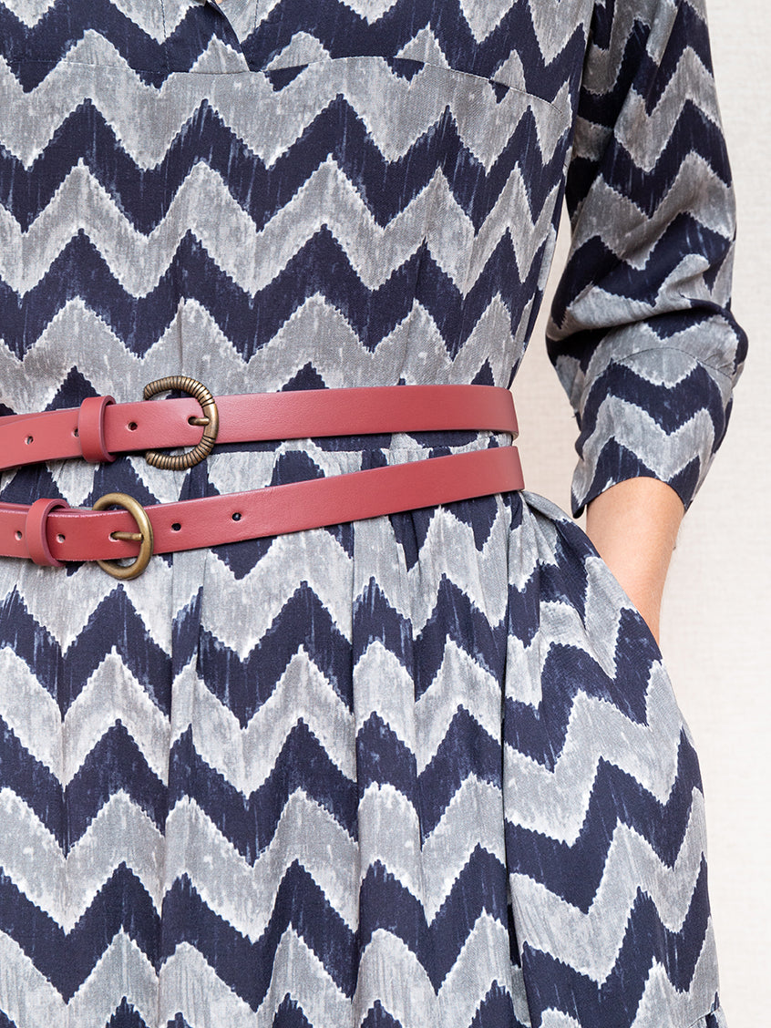 Cintura in pelle con fibbia vintage